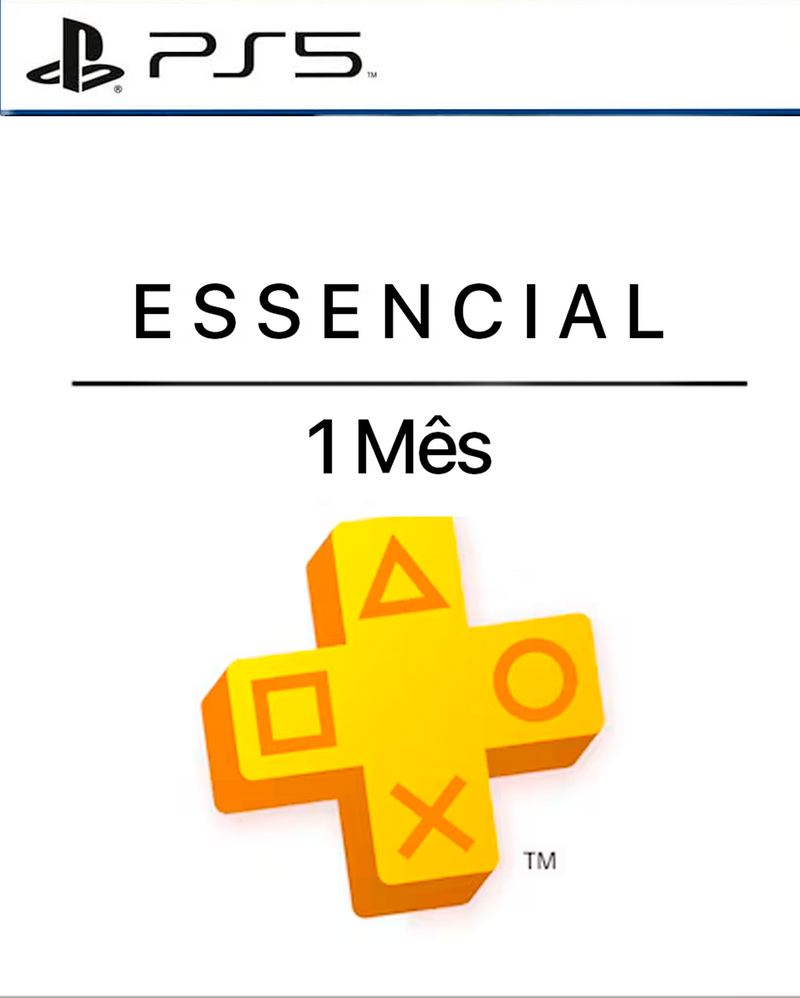PLAYSTATION PLUS PSN ESSENCIAL 1 MES - PS5 - MÍDIA DIGITAL