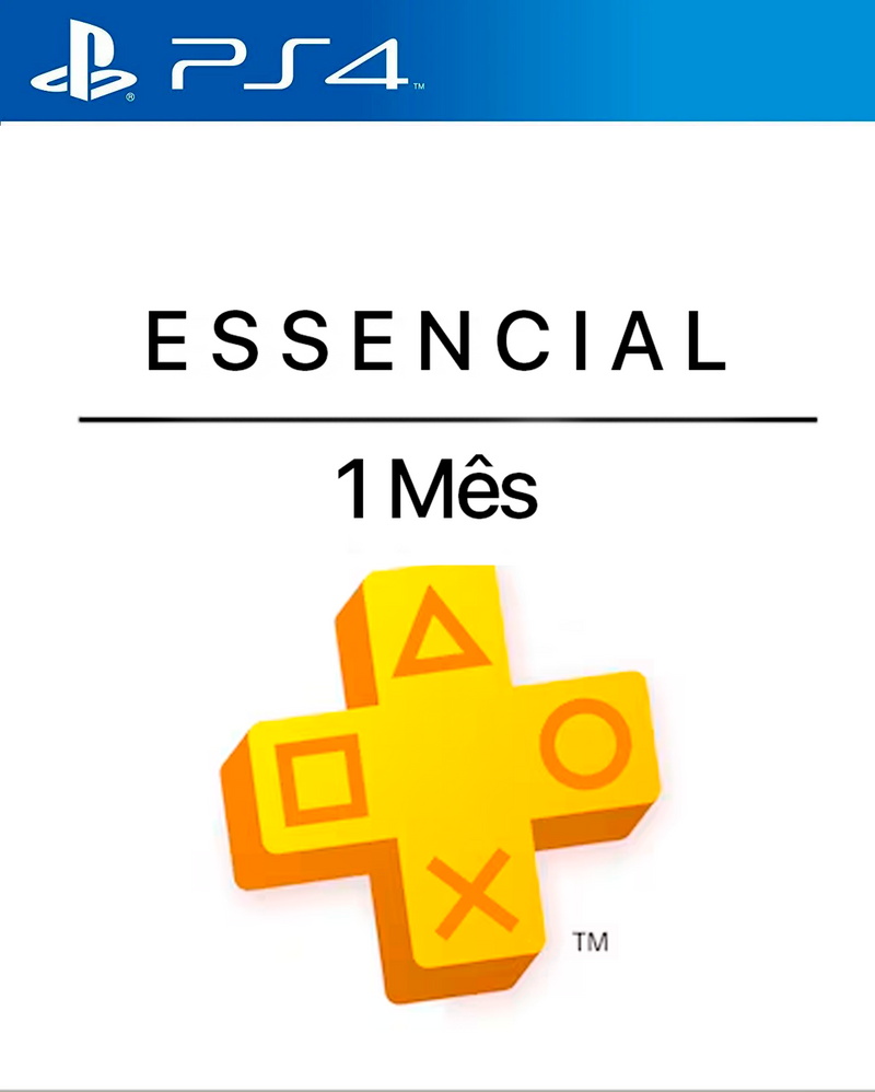 PLAYSTATION PLUS PSN ESSENCIAL 1 MES - PS4 - MÍDIA DIGITAL